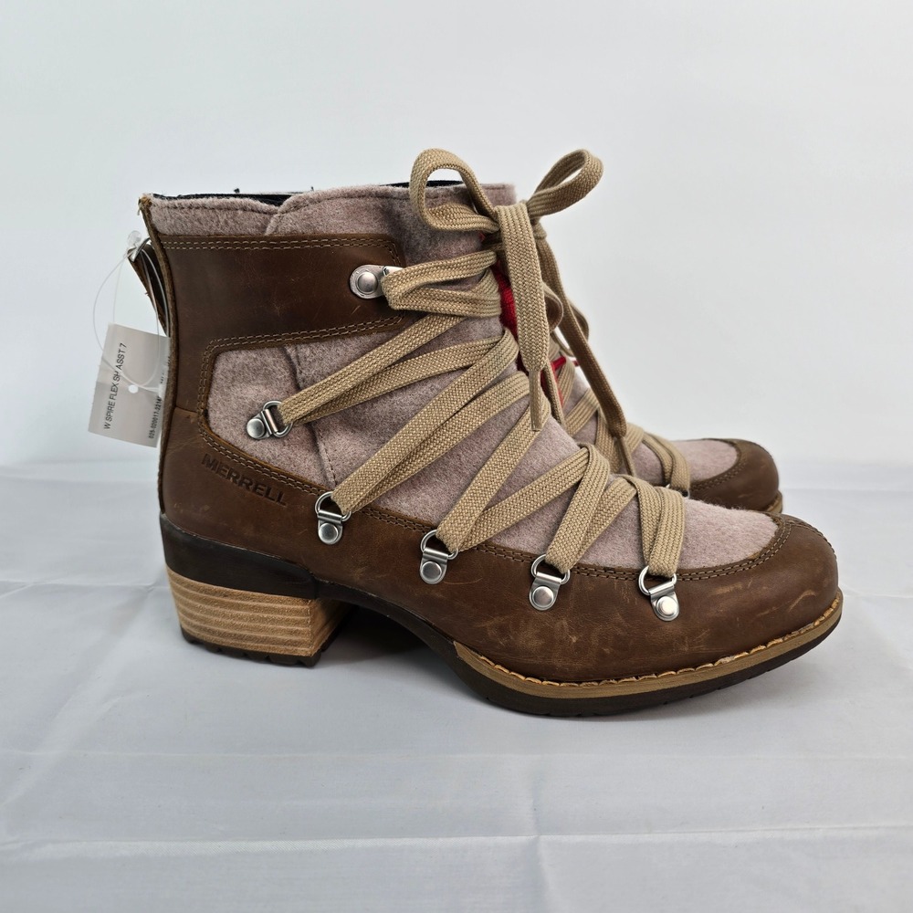 Merrell‎ Womens Size 8 Shiloh II J004422 Warm Camel Leather Lace Up Boots NWB
